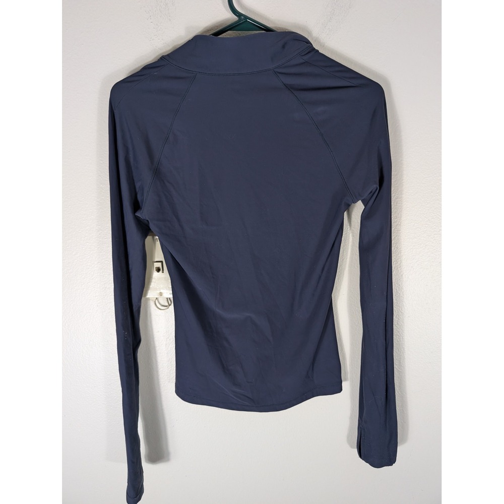 Lacoste x Bandier Womens Small Navy Blue 1/4 Zip Performance Sweater LXB20227 - Picture 7 of 8